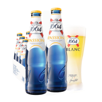 Kronenbourg1664百香果啤酒法国果味小麦啤250ml*6瓶