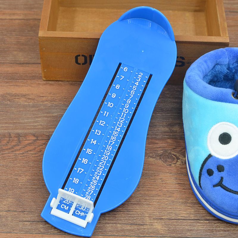 6岁家用测量尺婴儿童宝宝测量脚长测量尺子 蓝色