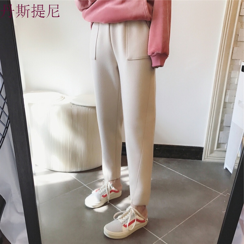 春秋萝卜裤女九分裤宽松显瘦小脚哈伦裤高腰休闲香蕉裤百搭西装裤