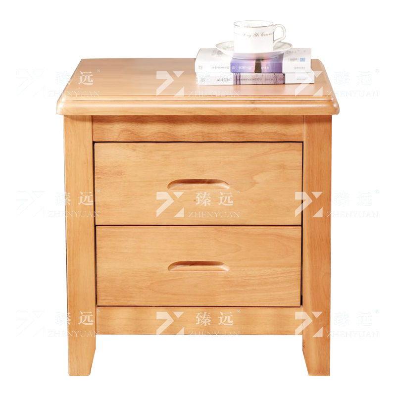 臻远 ZY4030707 床头柜 原木色床边收纳储物柜