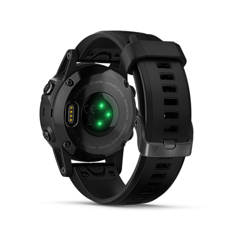 佳明GARMIN飞耐时5sPlus健身音乐时尚NFC支付GPS导航户外运动功能手表防水100m(中文蓝宝石版 深邃黑)