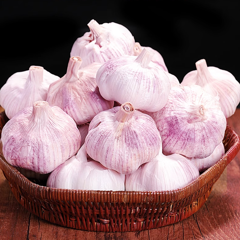 【西沛生鲜】河南新鲜紫皮分蒜 干大蒜 多瓣大蒜 净重9斤 大果 农家蔬菜 产地直发 西沛