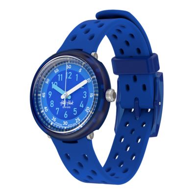 斯沃琪Flik Flak飞菲瑞士儿童表卡通动漫腕表儿童节礼物 幽蓝气泡ZFCNP002
