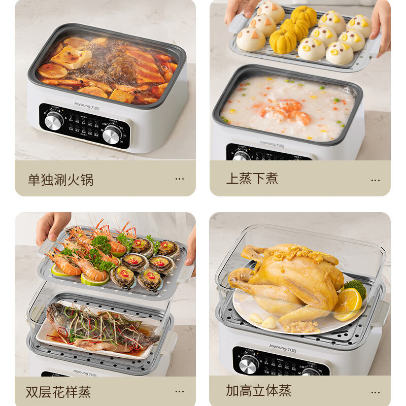 九阳(Joyoung)电蒸锅多功能家用电热锅电火锅多档火力调节 16L DZ150HG-GZ616高清大图