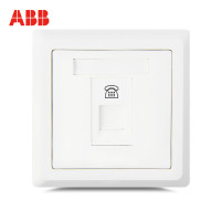 ABB开关插座 德逸雅白 一位单电话插座面板AE321