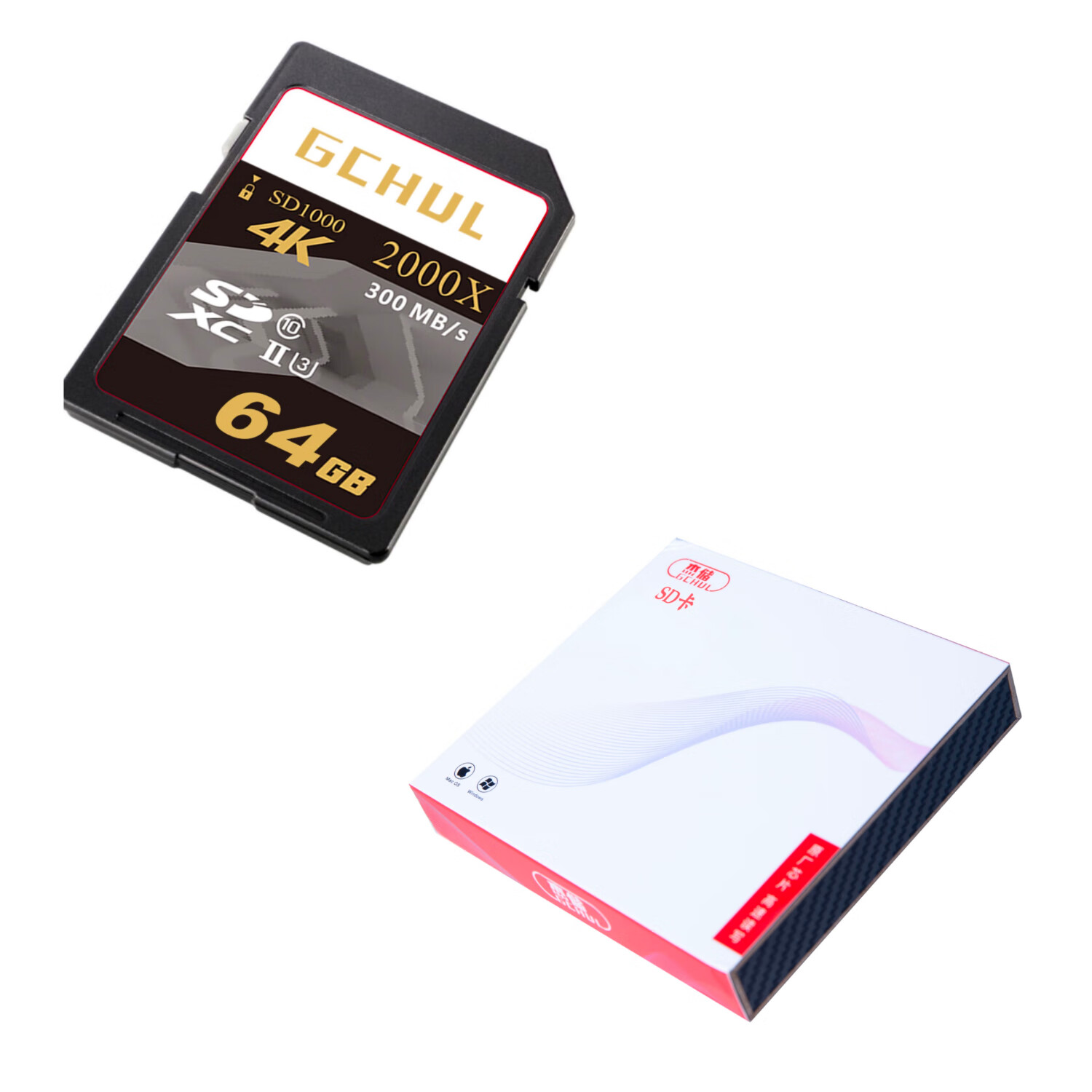杰储(GCHUL) SD1000 64G SD卡 存储卡 (计价单位:张) 灰色高清大图