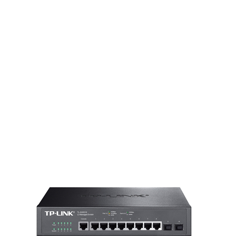 普联/TP-LINK TL-SG5210 交换设备 全千兆三层网管交换机8GE+2SF