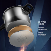 爱仕达(ASD) 锅具24CM六保险304不锈钢高压锅 燃气电磁炉压力锅 D1824