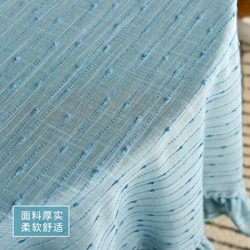 美帮汇北欧风格小圆茶几桌布阳台圆形餐桌布艺家用田园小清新荷叶边台布高清大图