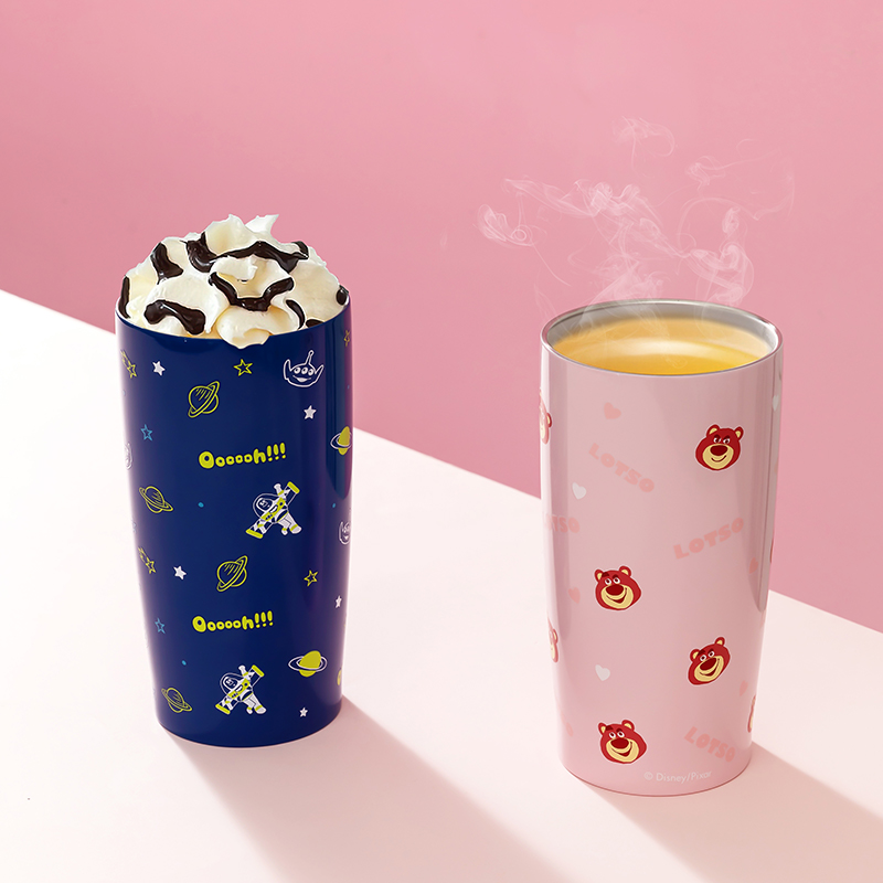 名创优品(miniso) wanju总动员系列茶具卡通杯身吸管钢杯550mL高清大图