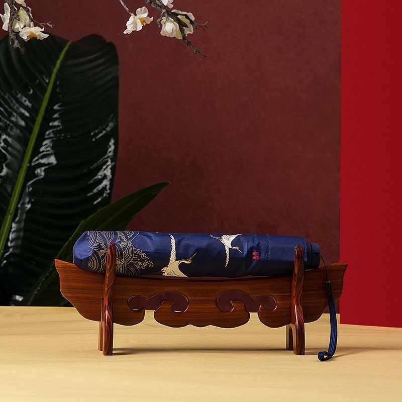 名创优品MINISO故宫宫廷百花图卷系列防晒伞藏青色53*6kGMA035