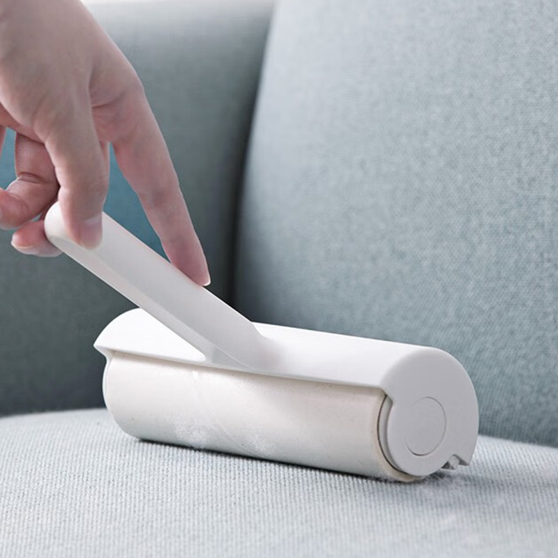 茶花粘毛器可撕式黏纸卷纸自带手柄带盖防灰防粘215004高清大图