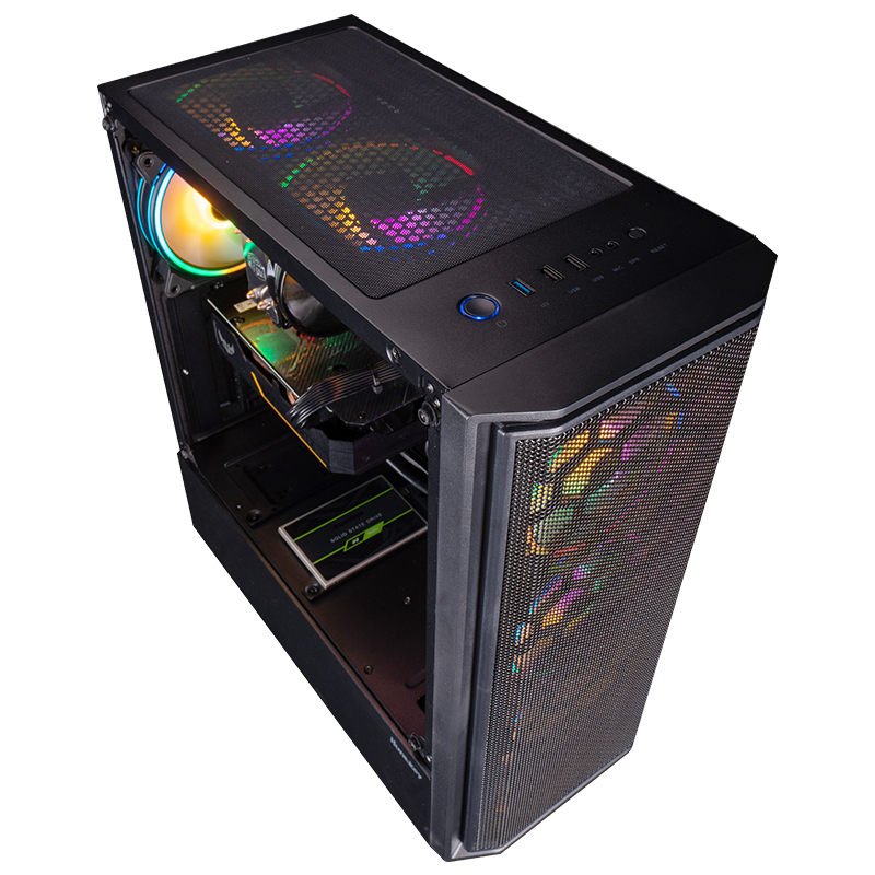 攀升 锐龙 六核十二线程R5 2600/RX590 8G 游戏型 AMD主机 吃鸡主机 3A平台高配游戏主机 组装机 台式机 电脑主机整机