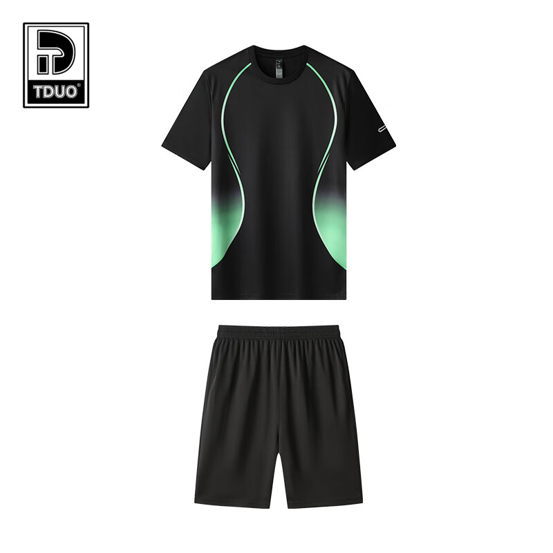 Tduo运动服 R4 套 黑绿色A 5XL