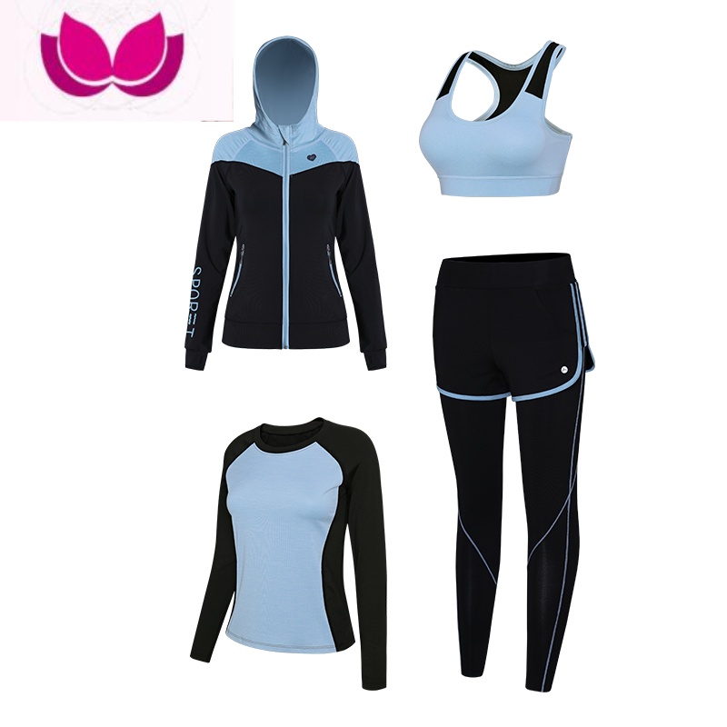 七斓专业跑步运动套装女显瘦健身瑜伽服速干衣锻炼晨跑步服大码高清大图