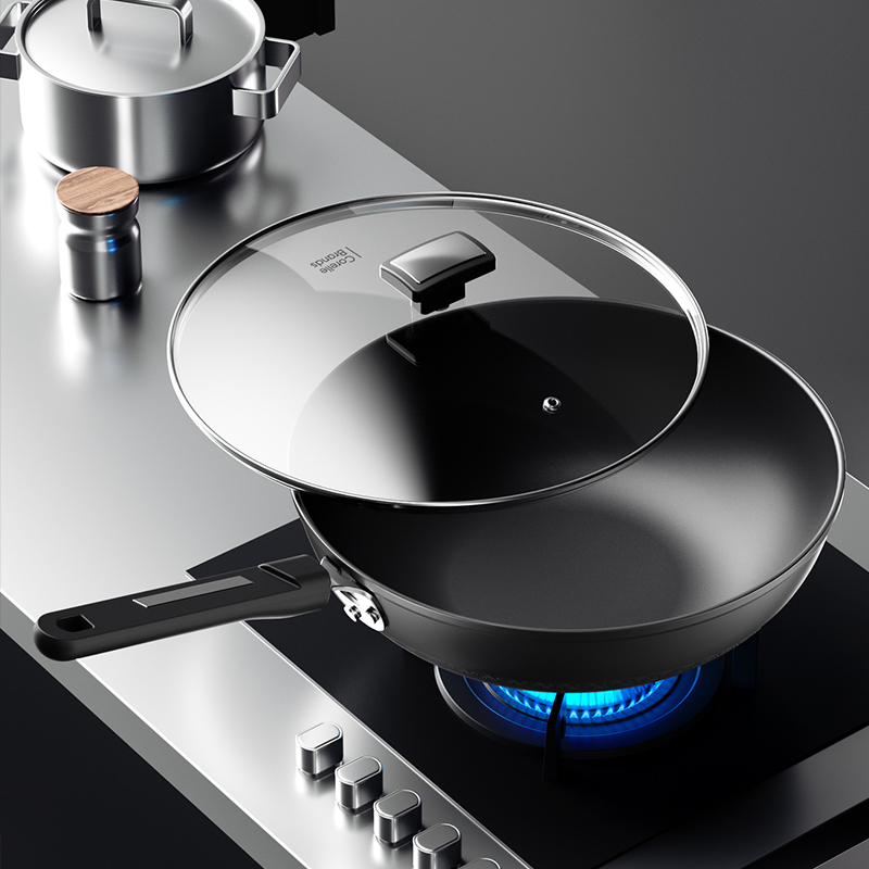 Corelle Brands零涂层精铁炒锅 CB-JSG04-SL/KZ高清大图