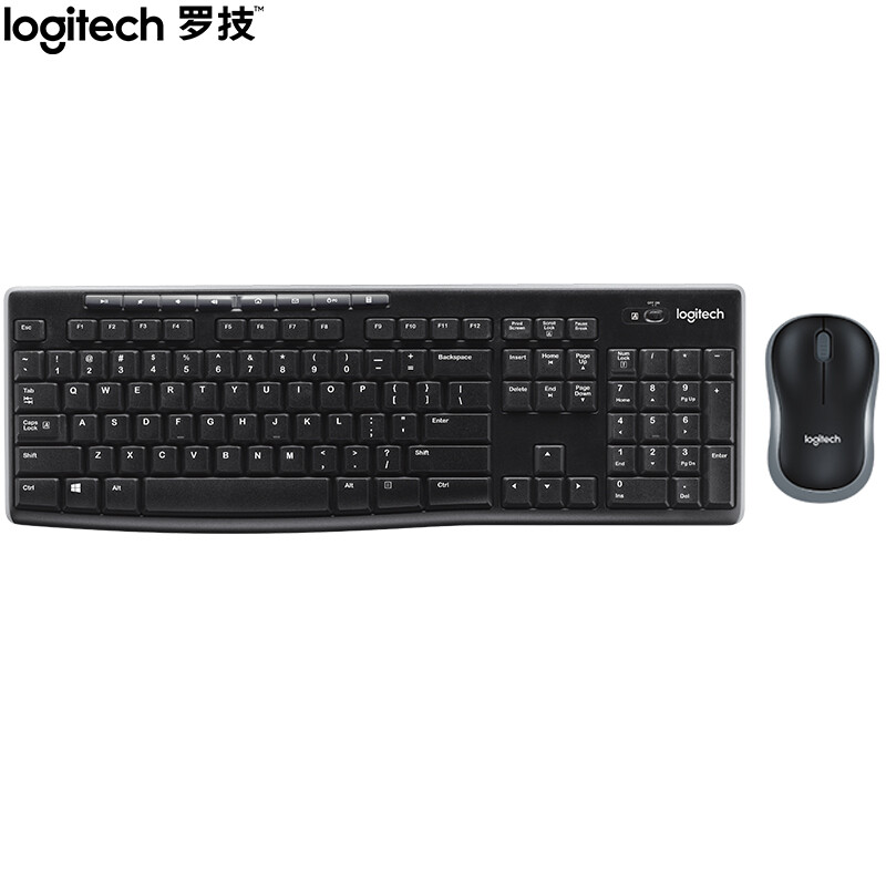 罗技(Logitech)MK270无线键鼠套装 全尺寸 黑色 带无线2.4G接收器