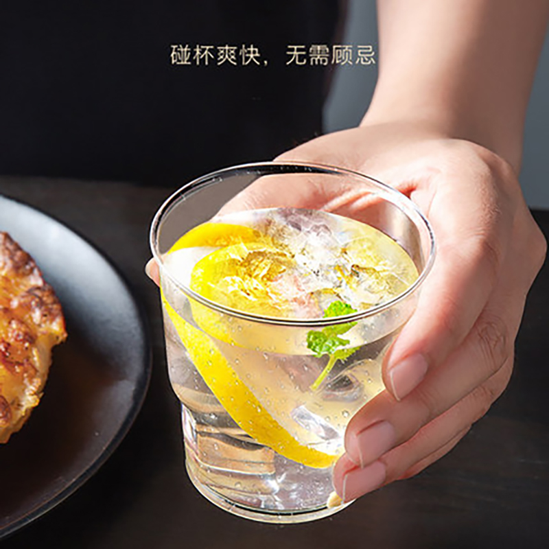 宏创优品一次性塑杯透明安心原料安全卫生家用办公室高清大图