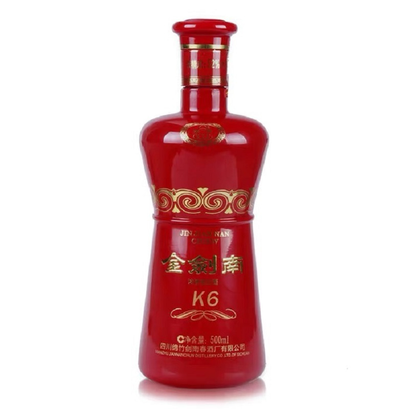 剑南春金剑南k6品鉴装52度500ml6瓶装浓香型整箱光瓶白酒宴会用酒高度