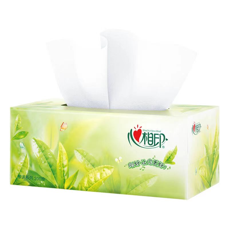 恒安H200心相印茶语200抽盒抽36盒/箱高清大图