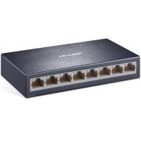 普联交换机TP-LINK8口百兆千兆交换机以太网交换器网线分线器分流器8口百兆交换机钢壳TL-SF1008D