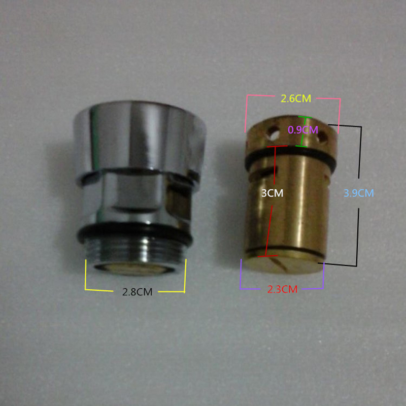 洗面盆配件连体六角头阀芯+手轮高清大图