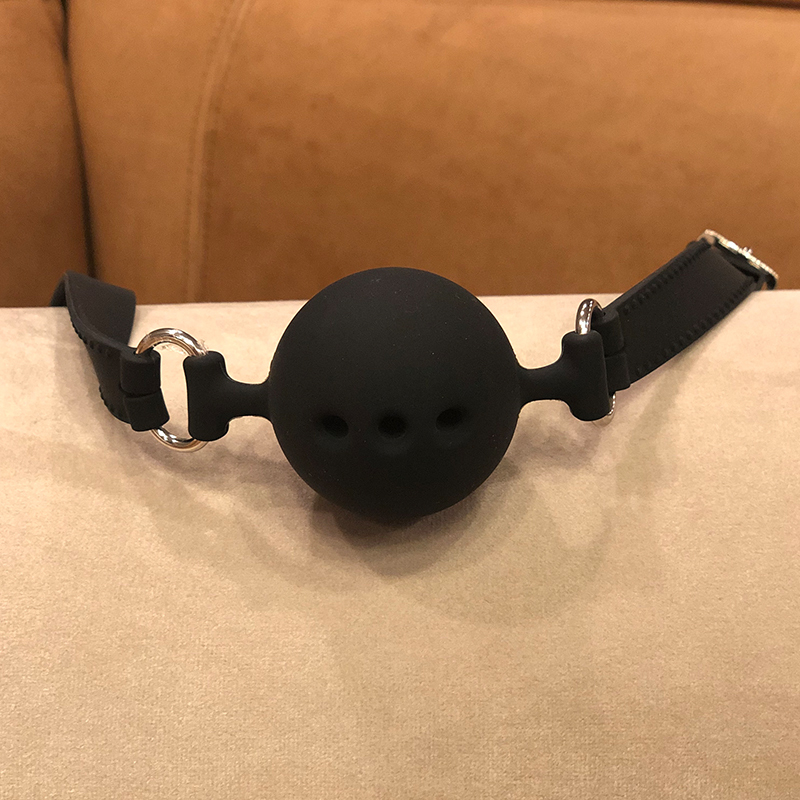 硅胶口水球-黑色-大号