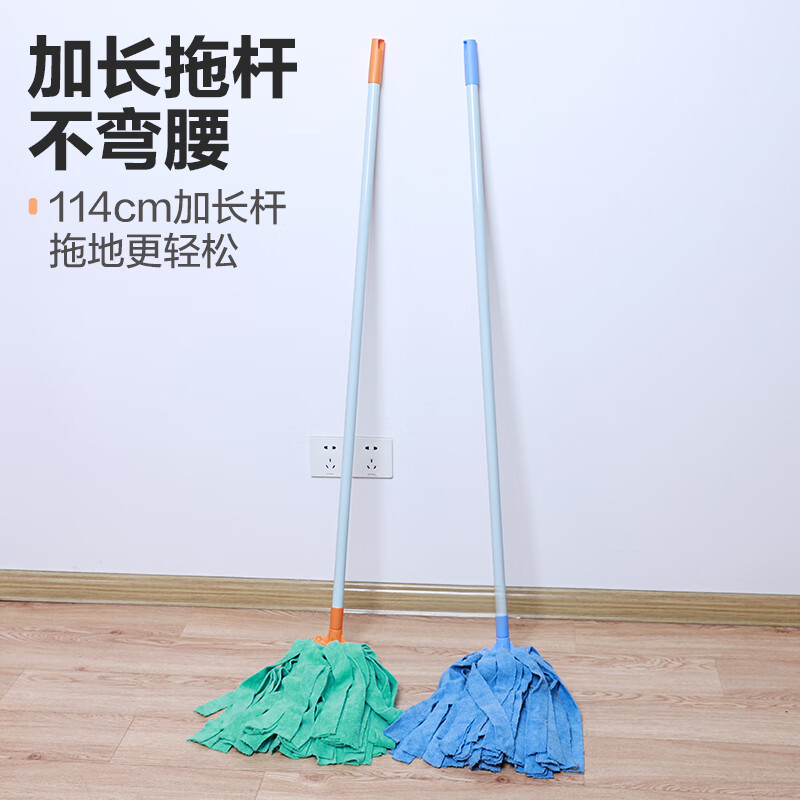 茶花(CHAHUA) 拖把清洁墩布超细纤维吸水拧水布条拖布拖地神器 蓝色*高清大图
