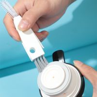 日式多功能杯盖清洁刷保温杯茶杯盖缝隙刷子杯盖刷凹槽角毛刷|B款缝隙刷3件套[收藏送杯刷]