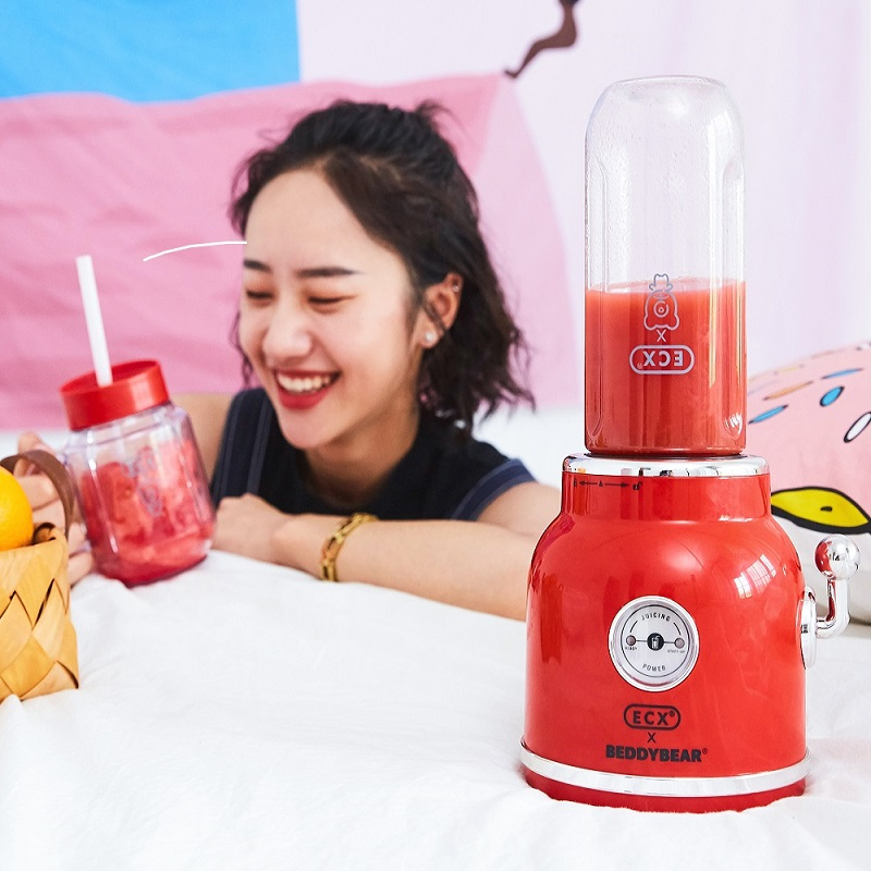 网红杯具熊(BEDDYBEAR)官方正品ECX家用电机全自动榨汁杯料理机果汁机电动果蔬榨汁机水果碰碰机-明星倾力推荐同款