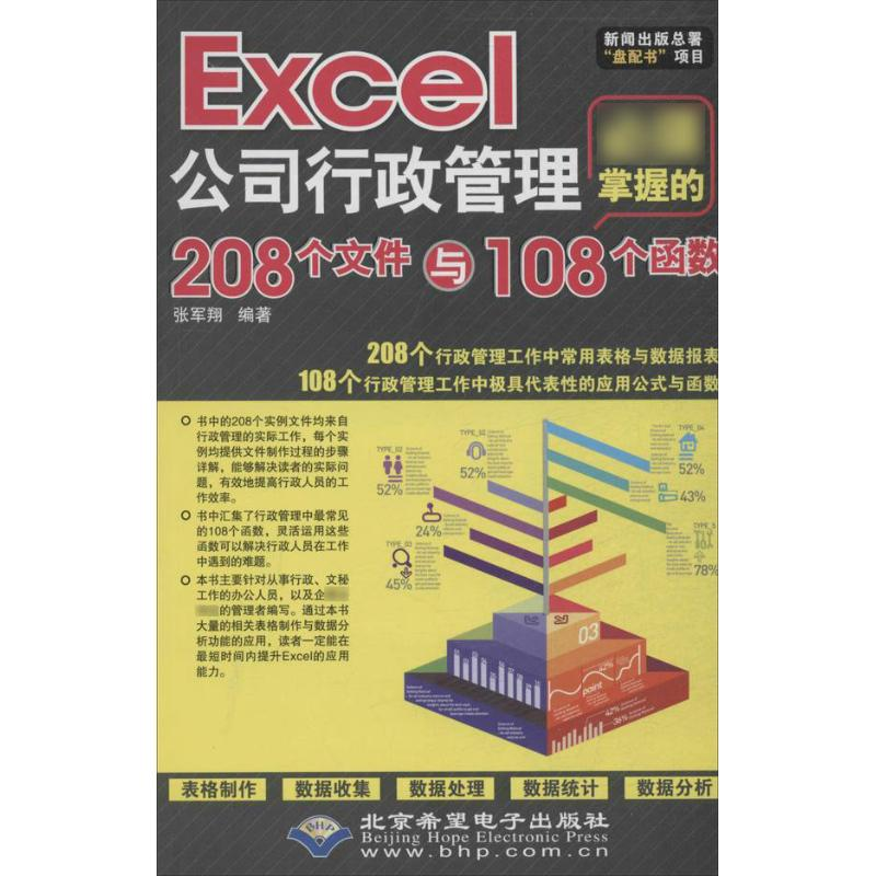 【M】Excel公司行政管理必须掌握的208个文件与108个函数-9787830020743