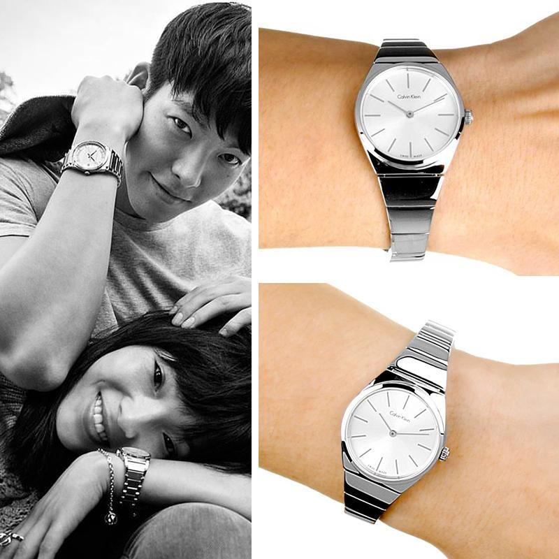 Calvin Klein superme系列钢带女士手表石英表K6C23146