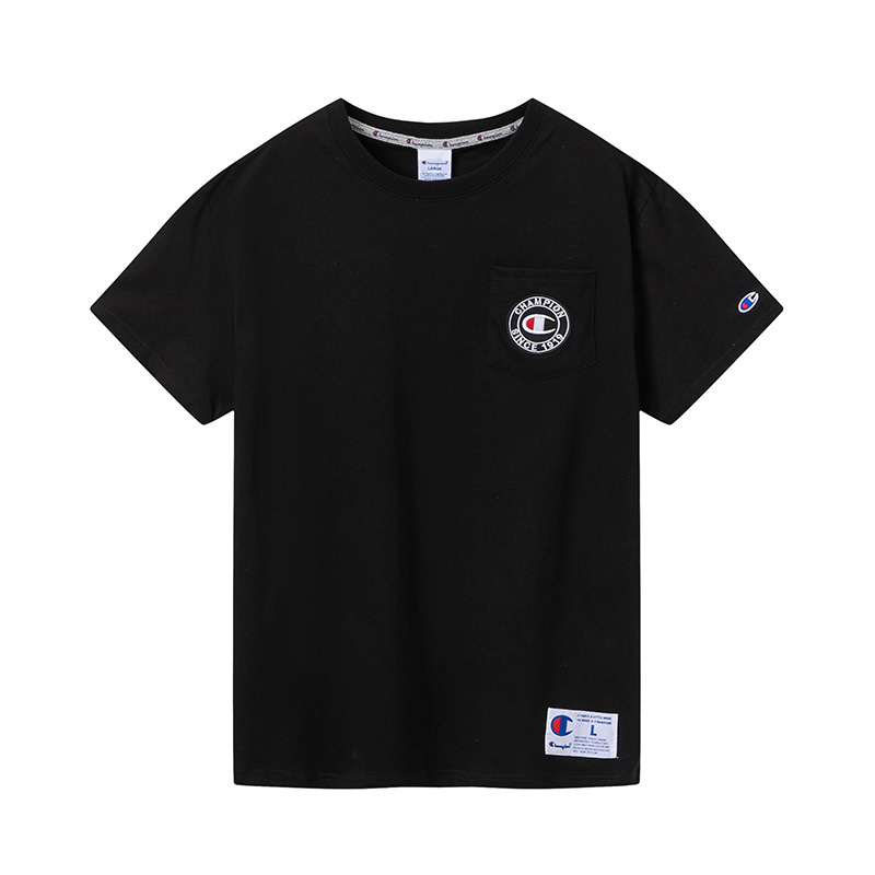 冠军champion刺绣logo短袖男女情侣款短袖t恤