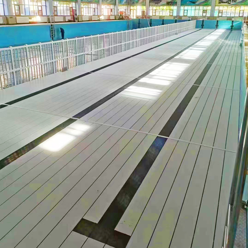 Quntai游泳池深水区增高垫层垫高板全新原料UPVC材质安全护栏/平方高清大图