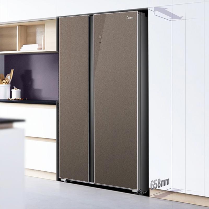 美的(Midea)543升对开门冰箱 家用智能冰箱 净味抗菌 智能控制 BCD-543WKGPZM
