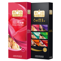 第六感旗舰店 六合一超薄平滑避孕套48只 凸点螺纹颗粒安全套 成人情趣用品男女用夫妻套套