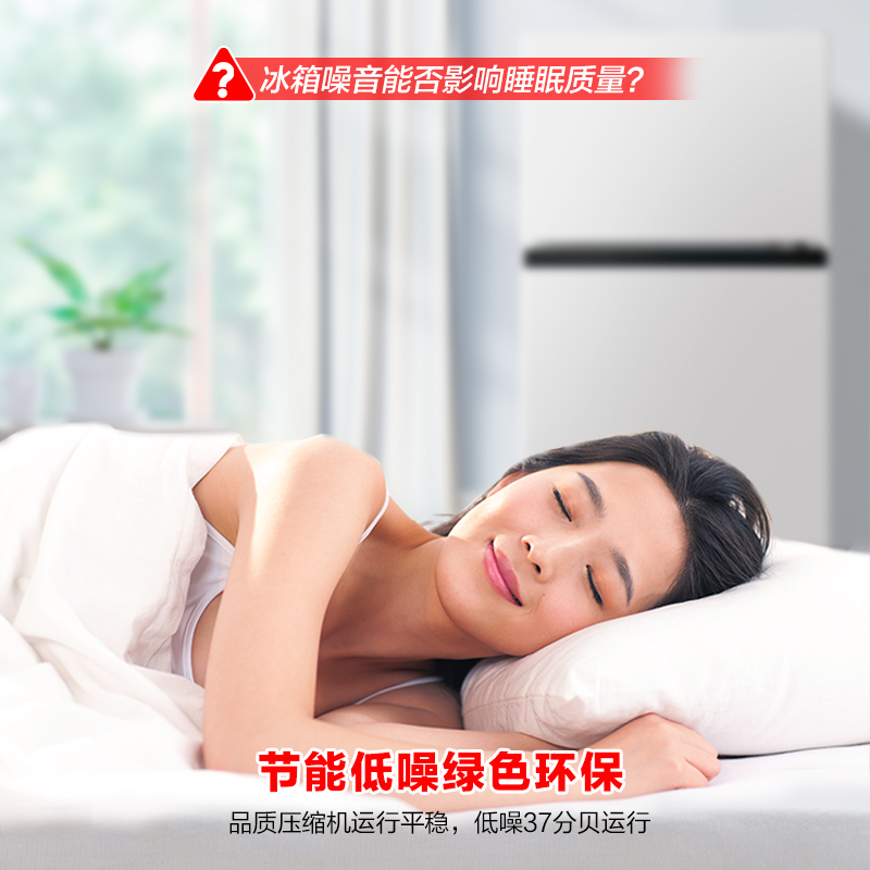 容声(Ronshen)125升 双门两门电冰箱 家用 迷你小型 宿舍租房节能 保鲜冷冻冷藏BCD-125D11D