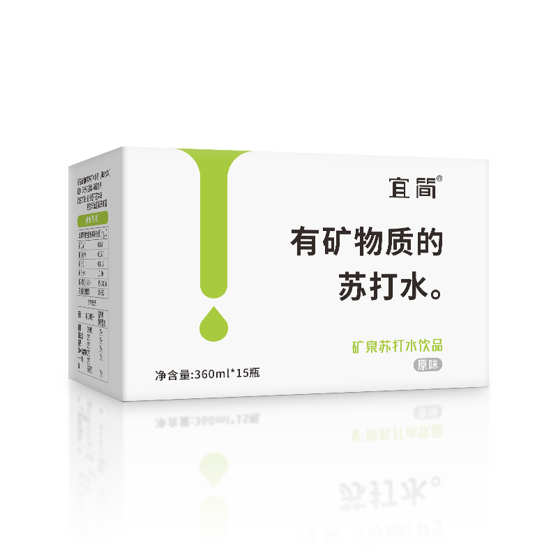 宜简天然矿泉水弱碱性苏打水无汽饮用水整箱360ml*15瓶(计价单位:箱)(BY)