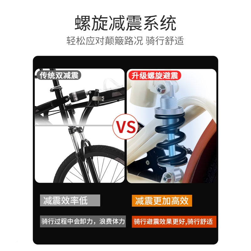 永久可折叠自行车女式超轻便携小型16寸20变速男学生成年大人单车