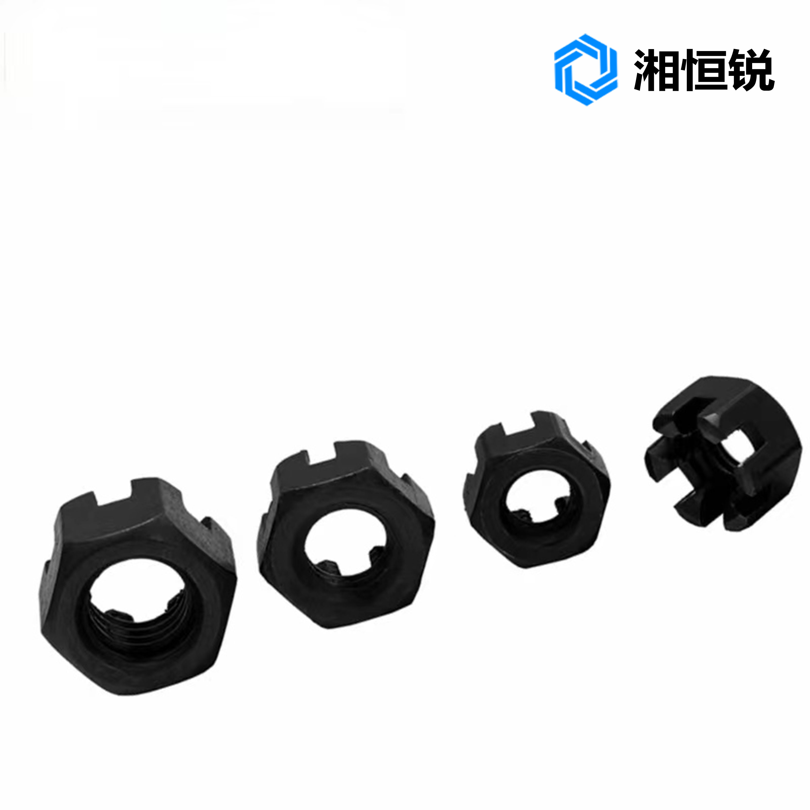 湘恒锐 1型六角开槽螺母-(GB6178) M20mm 8 钢 个高清大图