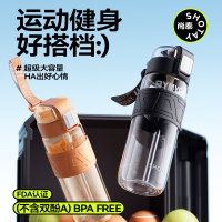 尚泰大容量水杯防摔高颜值耐高温塑料杯夏天运动杯子水壶户外学生吸管杯随手杯