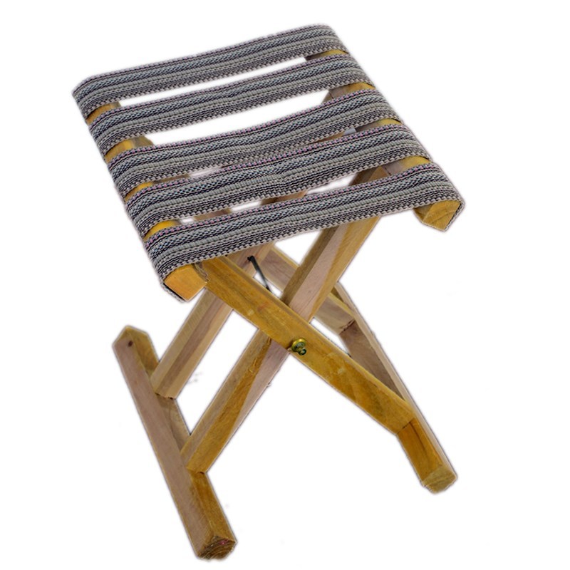 皇豹木马扎凳实木折叠凳加厚马扎手工马扎考研小板凳椅子便携迷你椅子