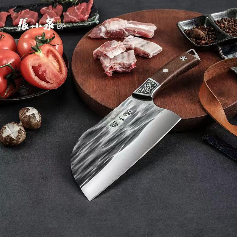 张小泉鱼头锻打菜刀 家用刀具 厨房切片切菜刀(斩切刀)高清大图