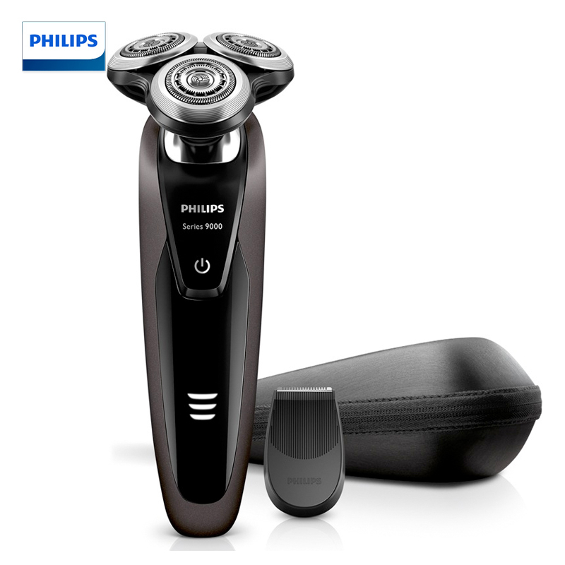 飞利浦(PHILIPS) 电动剃须刀 S9031/12 干湿两用 三刀头全身水洗 充电旋转式升级双层刀片刮胡刀