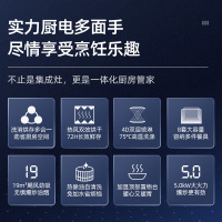 创维集成灶果蔬洗碗机集成一体灶具 家用抽油烟机燃气灶具带消毒刷碗机8套装JJZY-J01W液化气