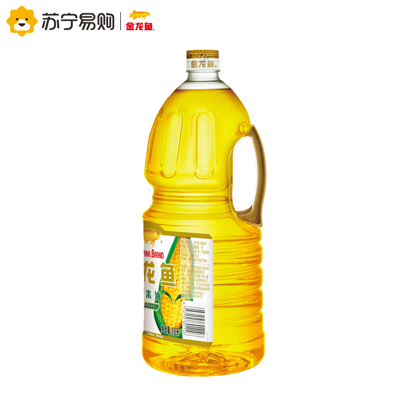 金龙鱼玉米油1.8L 压榨食用油 家用桶装