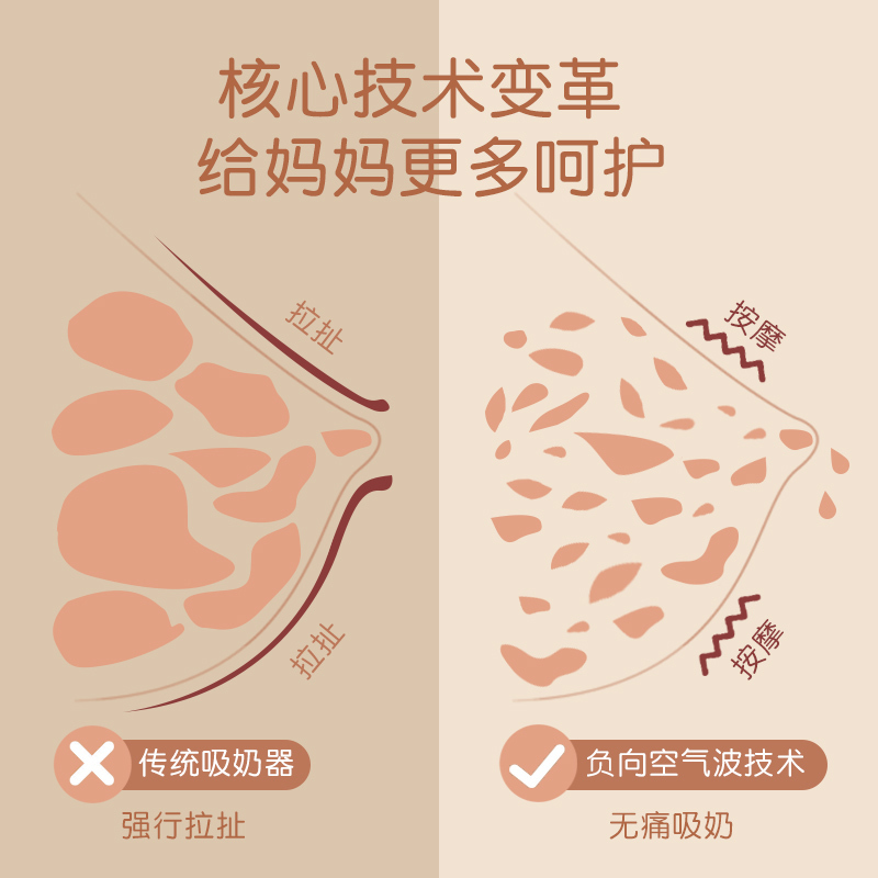 嵘丰格勒吸奶器 单边电动吸奶器微震按摩无痛自动非手动吸奶器吸乳器