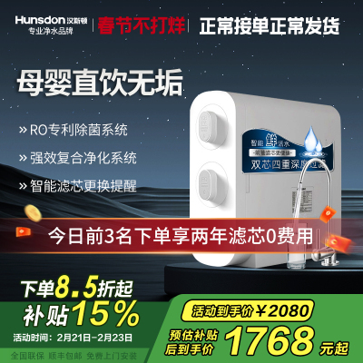 汉斯顿RO反渗透净水器D3