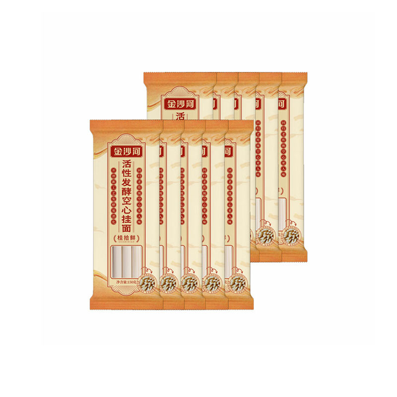 金沙河活性发酵空心挂面(桂拾鲜)150G*10包高清大图