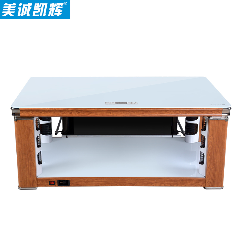 美诚凯辉电暖茶几K7-138S2(N)(黄花梨+超级面板)升降电暖取暖烤火电炉桌电暖器烤火炉